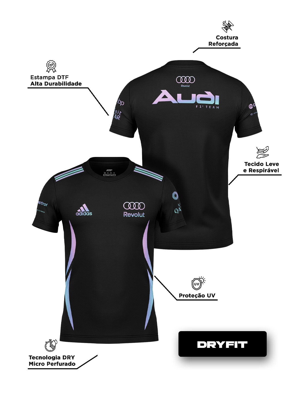 Camiseta Dryfit Audi F1 Team Edição Miami 2026
