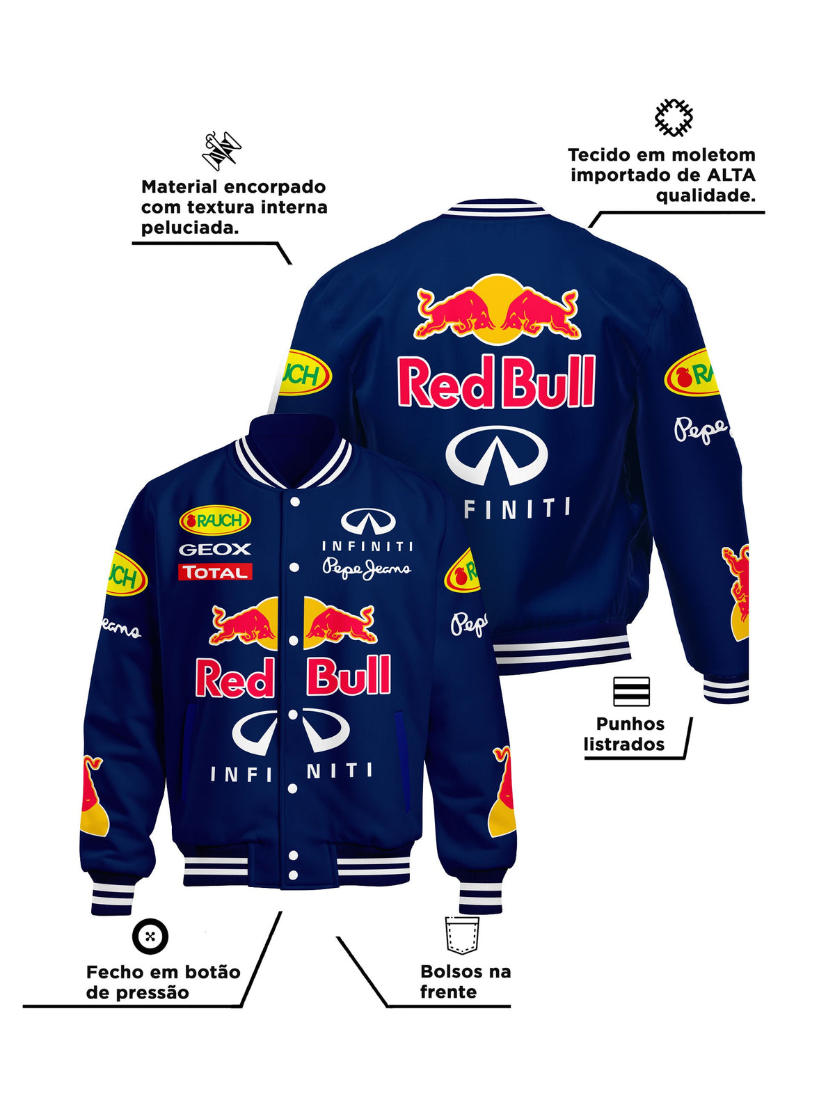 Jaqueta Red Bull Racing Infiniti Retrô