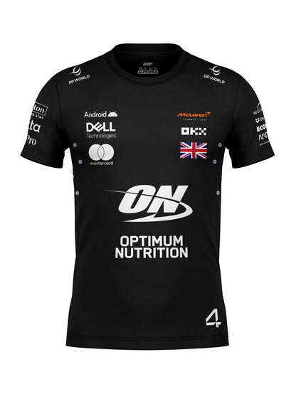 Camiseta Algodão Mclaren Lando Norris Preto 2025