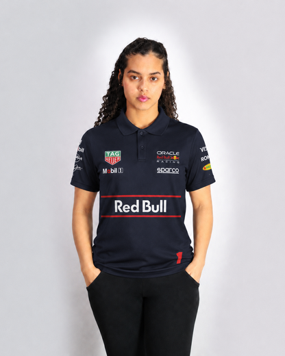 Camiseta Polo Red Bull Max Verstappen Azul Marinho 2025