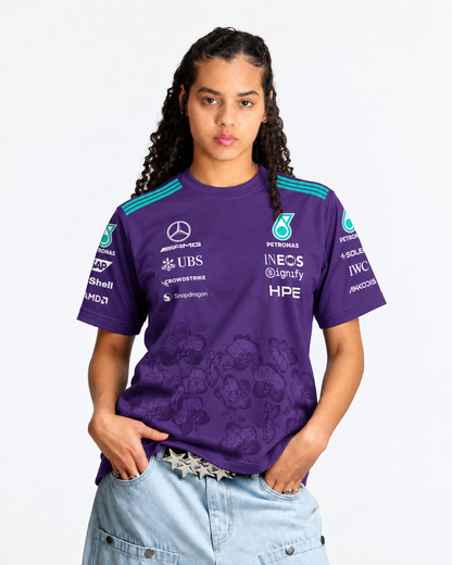 Camiseta Kimi Antonelli Mercedes F1 Edição Purple