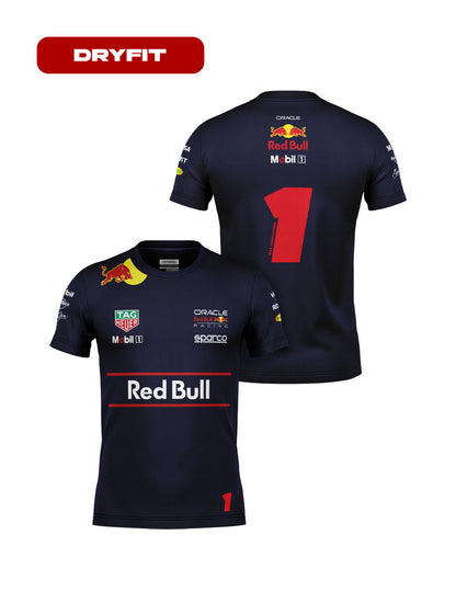 Camiseta Dryfit Red Bull Max Verstappen Azul Marinho 2025