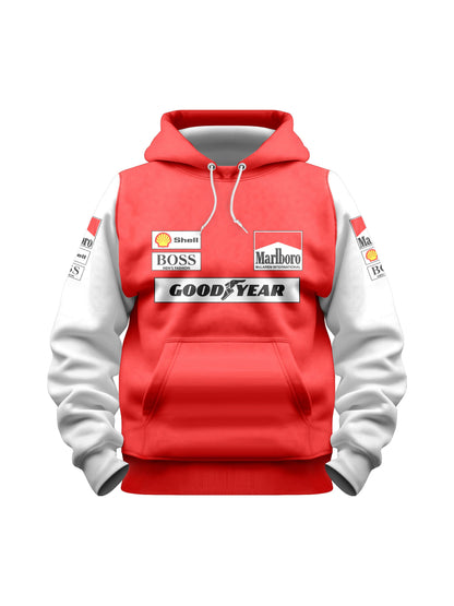 Moletom Canguru McLaren Marlboro Retrô Vermelho