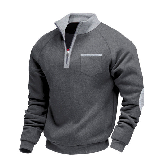 Trond – Fleece Sweatshirt Mit Viertelreißverschluss