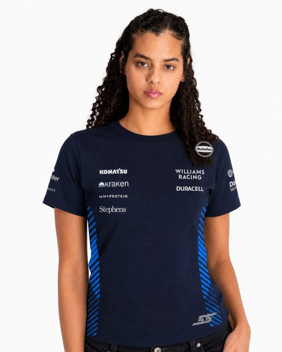 Camiseta Algodão Williams Carlos Sainz Azul Marinho 2025