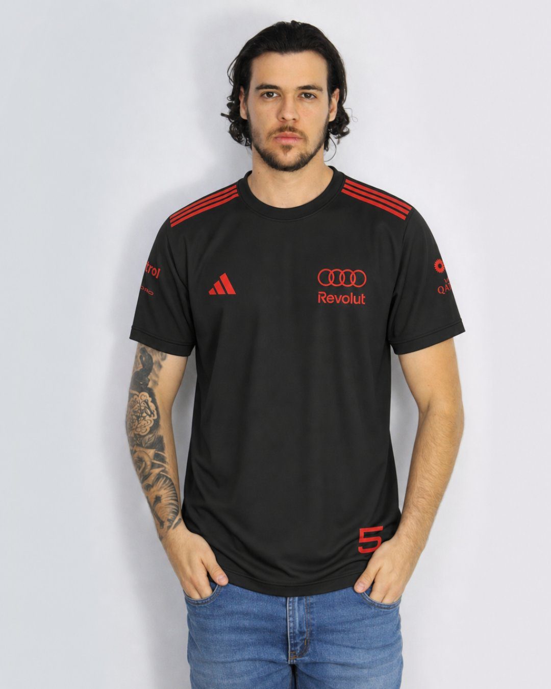 Camiseta Bortoleto Audi Edição Red & Black Algodão