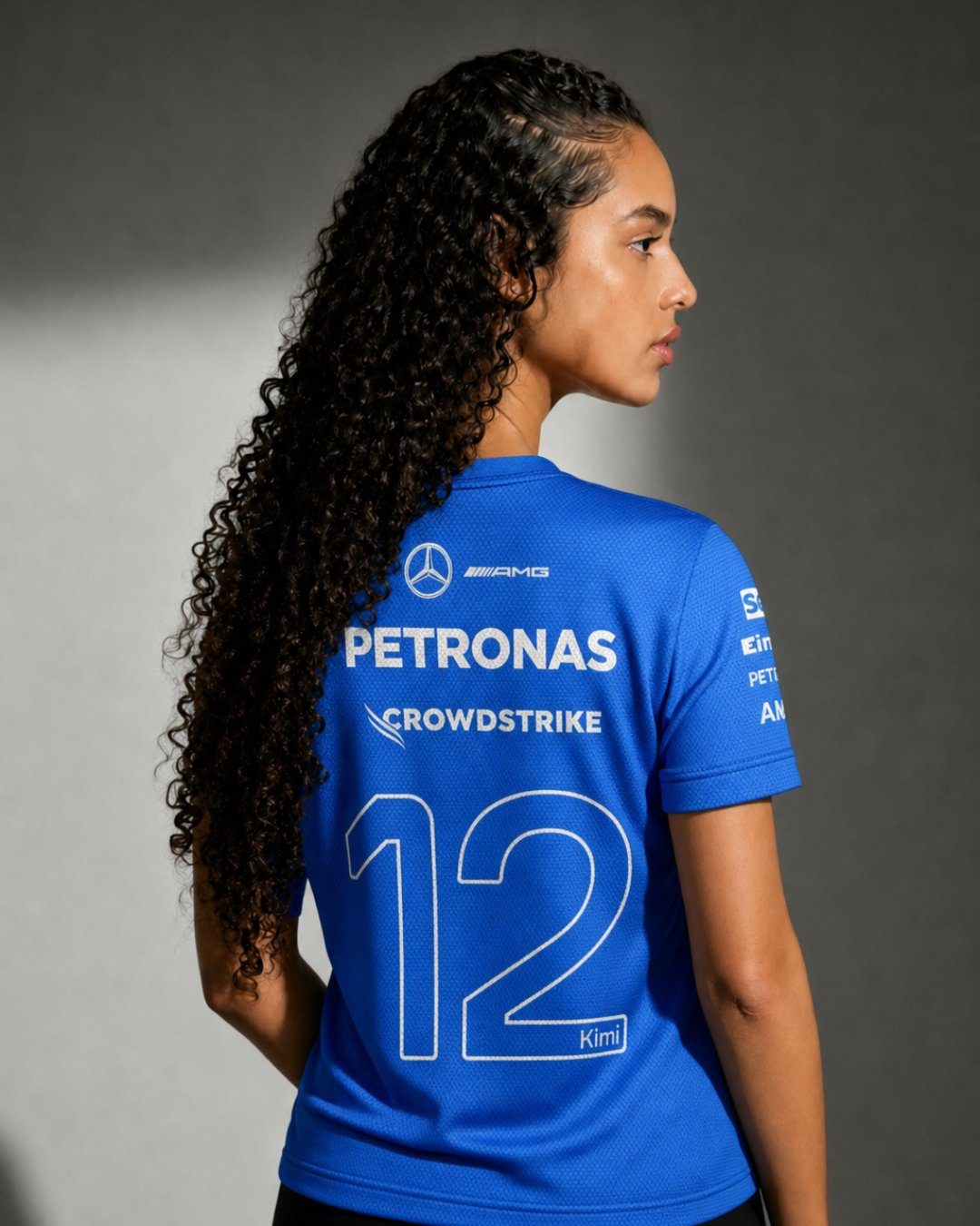 Camiseta Dryfit Kimi Antonelli Mercedes Blue Edition