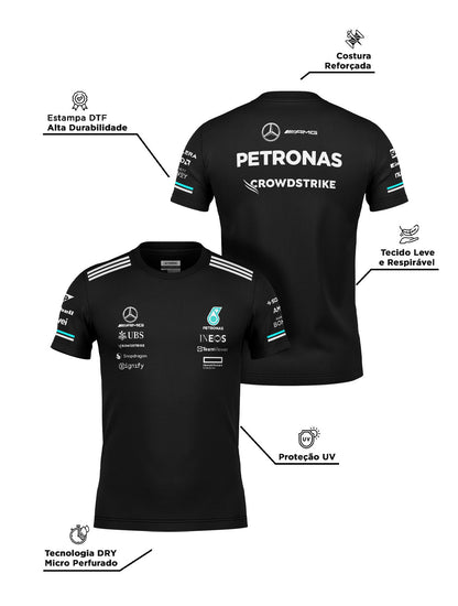 Camiseta Dryfit Mercedes Equipe Preto 2025