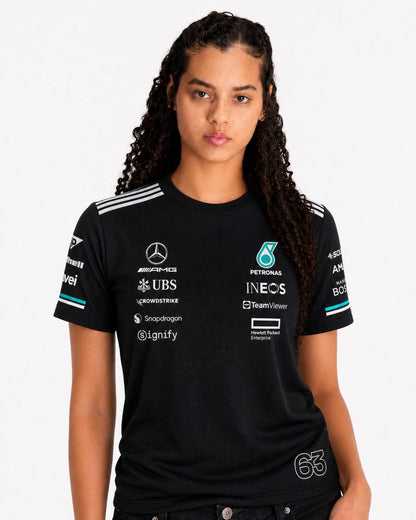 Camiseta Dryfit Mercedes George Russell Preto 2025