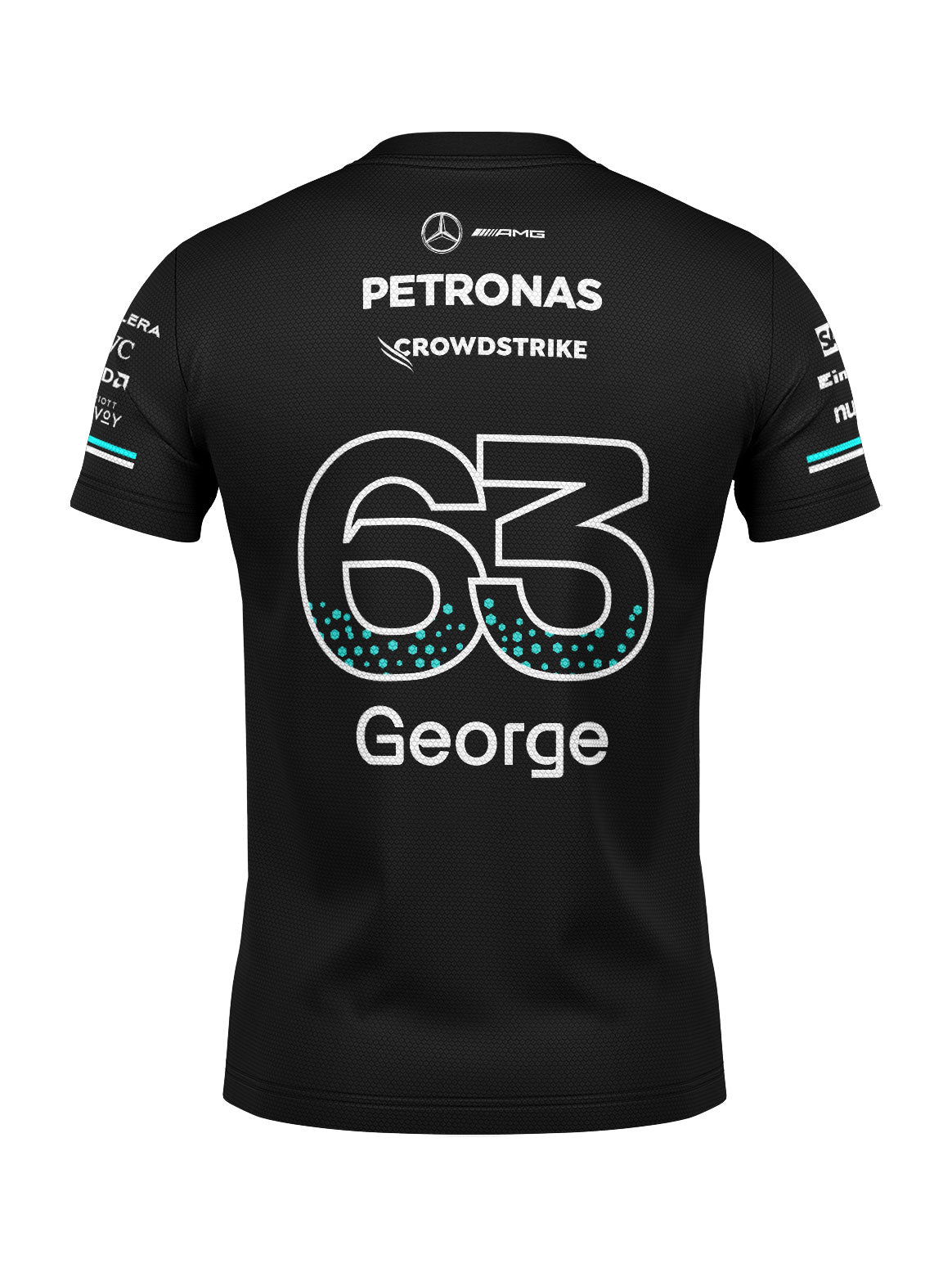 Camiseta Dryfit Mercedes George Russell Preto 2025