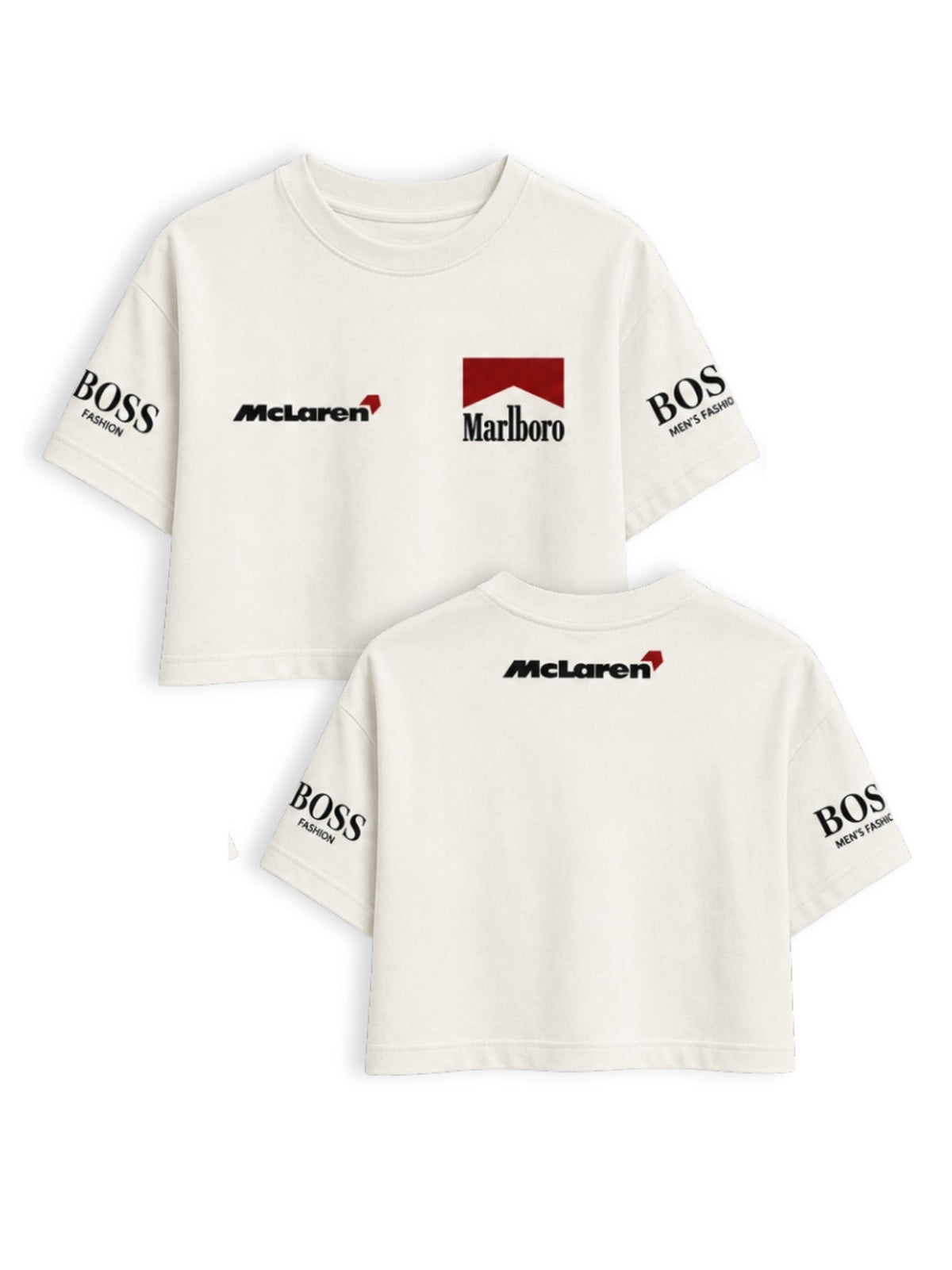 Cropped F1 McLaren Marlboro Retrô 2026 Off White