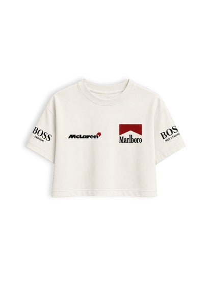 Cropped F1 McLaren Marlboro Retrô 2026 Off White