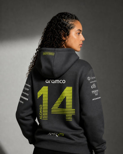 Moletom Canguru Aston Martin Fernando Alonso 2025 Preto