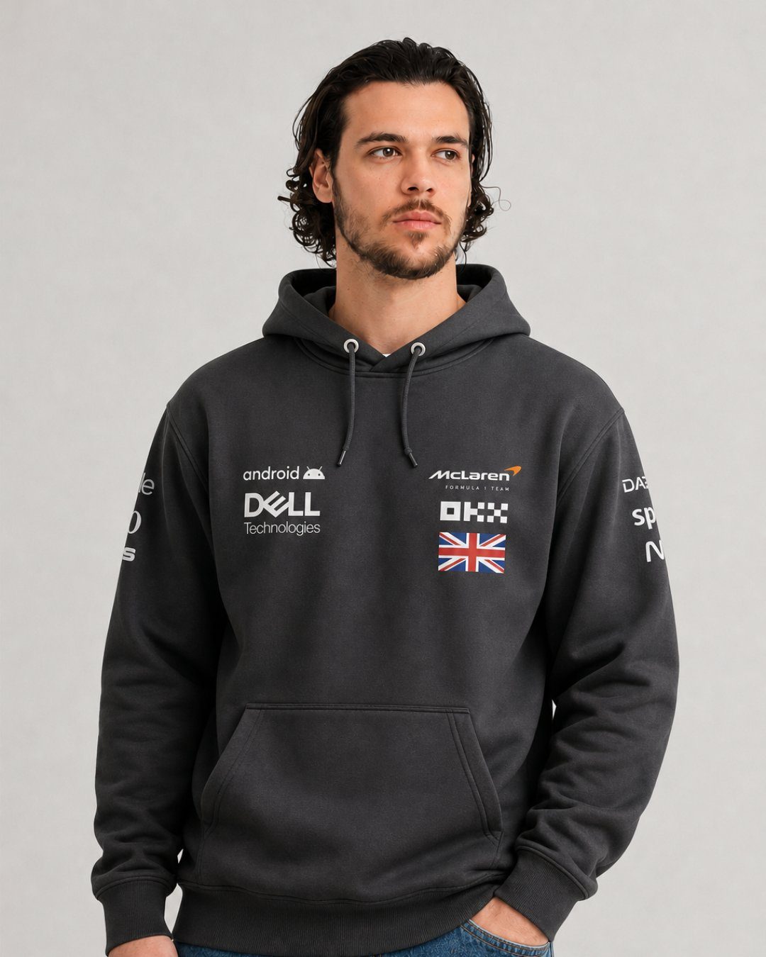 Moletom Canguru McLaren Preto 2024 Lando Norris