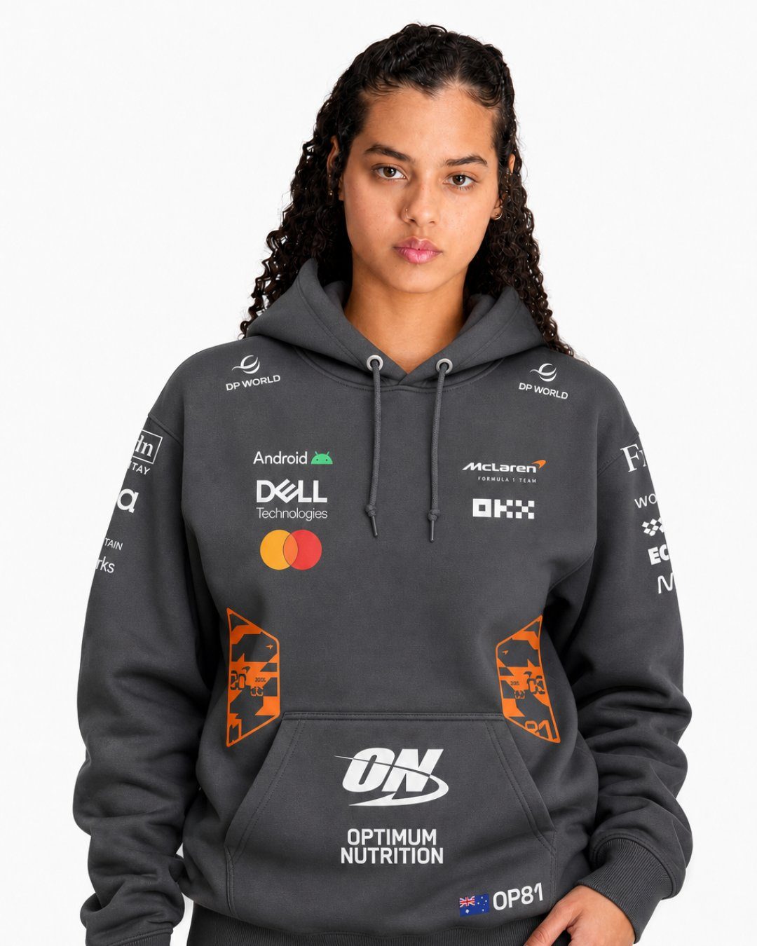 Moletom Canguru Oscar Piastri McLaren F1 2026 Preto