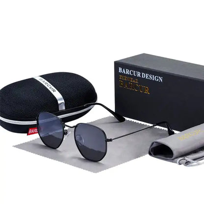 Barcur Hexagonal Retro Sunglasses